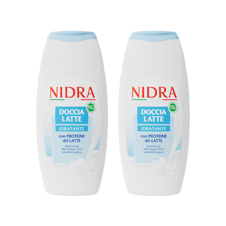 NIDRA Пена-молочко для душа с молочными протеинами Увлажняющая 250мл, 2 шт