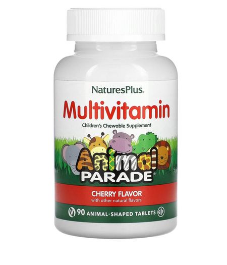Витаминно-минеральный комплекс Animal Parade Source of Life дет со вкусом вишни, 90 шт, таблетки жевательные