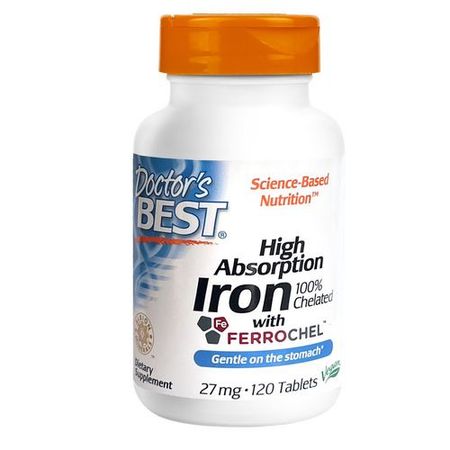 Хелат Железа Doctors Best, 120 шт, таблетки