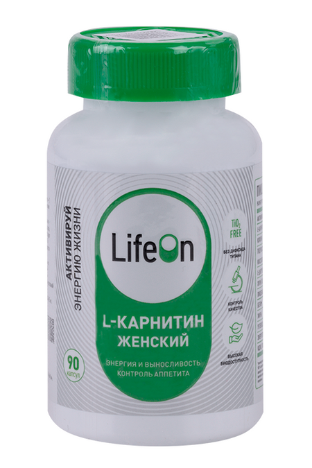 L-карнитин женский LifeOn, 90 шт, капсулы