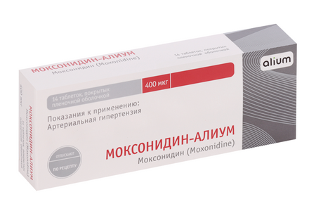 Моксонидин-Алиум 400 мкг, 14 шт, таблетки покрытые пленочной оболочкой