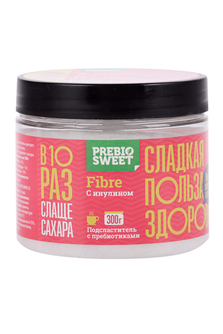 Подсластитель с пребиотиками Prebiosweet Fibre с инулином 0 калорий банка, 300 г