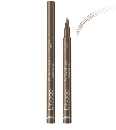 Маркер Divage Perfect Shape д/бровей тон 02 теплый коричневый