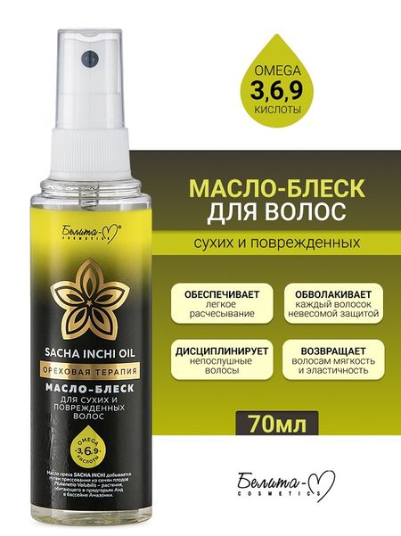 Белита-М COSMETICS Масло-блеск для сухих и поврежденных волос  Ореховая терапия 70мл вирджиния сатир семейная терапия практ рук во