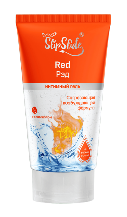 Гель-смазка интим СлипСлайд согревающ/возбуждающ формула (Red), 150 мл