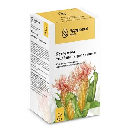 Кукуруза столбики с рыльцами, 50 г, сырье растительное измельченное