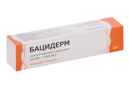 Бацидерм 250 МЕ/г+5000 МЕ/г, 20 г, мазь для наружного применения Тульская ФФ