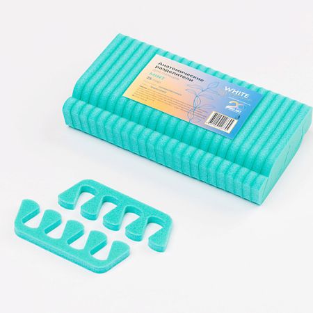 Разделители для пальцев WHITE LINE Разделители для пальцев ног анатомические пенополиэтилен пластиковые регулируемые разделители для ящиков 2 шт