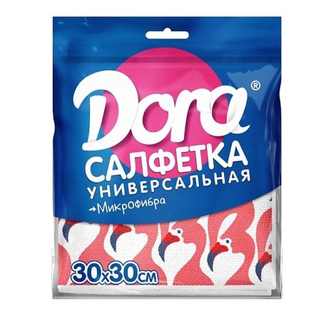 Салфетки для уборки DORA Салфетка из микрофибры с цветным рисунком