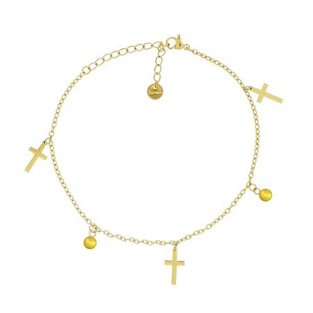 Браслет FOROSTINA.K Браслет на ногу Cross viva la vika piercing lab пусет plain cross stud earring