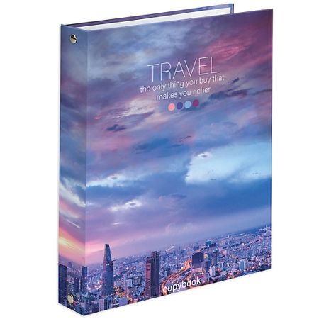 Тетрадь BRAUBERG Тетрадь на кольцах 120 листов Городское небо прозрачные липкие заметки moonbiffy 200 листов