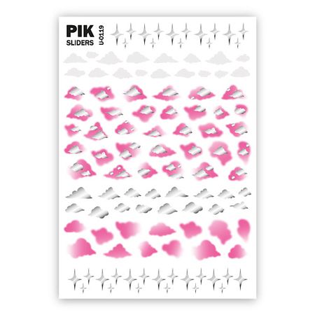 Слайдеры PIK Слайдеры для ногтей P-119 Облака и звезды