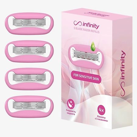 Кассета для станка INFINITY Кассеты для бритья женские кассета для станка infinity cменные кассеты 4 шт