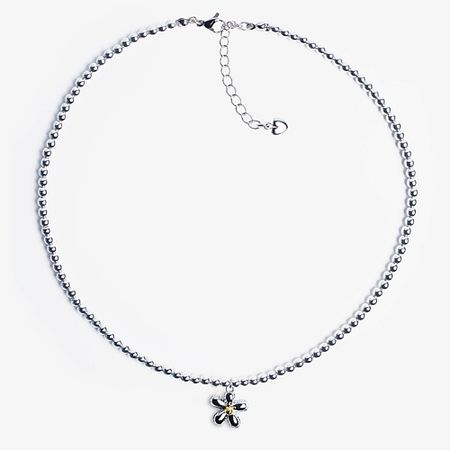 Колье HIGHER-AURA Чокер из гематита с ромашкой