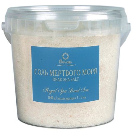 Соль для ванны ARGANOIL Минеральная соль Мертвого моря «ROYAL SPA DEAD SEA» (3-5 мм) минеральная негазированная спорт 0 35 л
