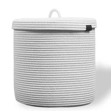 Корзина для хранения ASTIHOME Корзина для хранения плетеная с крышкой 28х28см