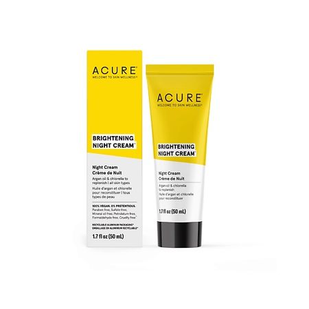 Крем для лица ACURE Крем для лица ночной Аргановое масло, Хлорелла и Эхинацея спирулина и хлорелла nfo 260 шт таблетки