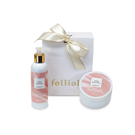 Набор средств для ухода за телом FOLLIOLI Подарочный набор: крем для рук + крем для тела средств для ухода за телом sol de janeiro сияющих масел для тела glowmotions glow oil set