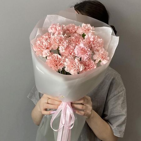 Букет живых цветов VLSHBN FLOWERS STATE Монобукет из нежно-розовых диантусов букет живых ов 4 сезона монобукет из 15 ярко розовых роз