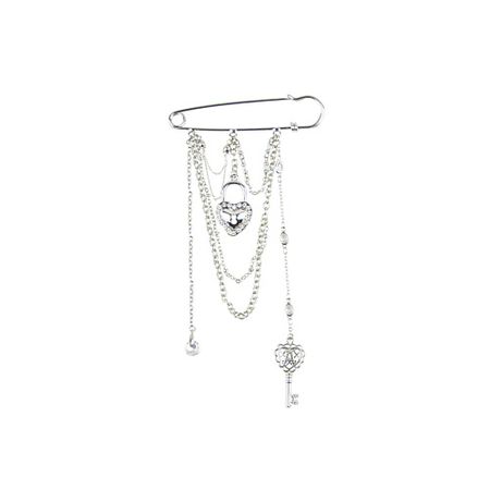 Брошь LANZEROTTI Брошь с цепями, подвесками и кристаллам бронзовые железные украшения для елки jssmtlp с подвесками из стекла