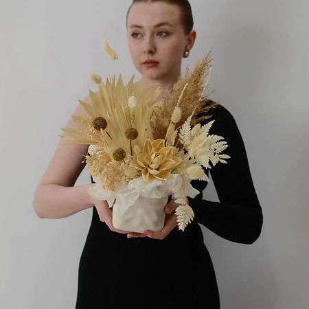 Букет из сухоцветов VLSHBN FLOWERS STATE Композиция из сухоцветов в кашпо