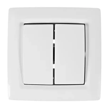 Выключатель встраиваемый Reone 2 клавиши цвет белый