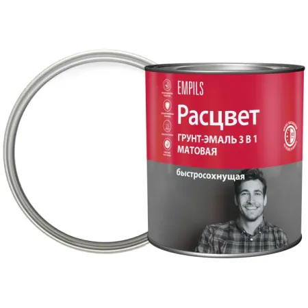 Грунт-эмаль по ржавчине 3 в 1 Расцвет быстросохнущая цвет белый 2.7 кг акриловый грунт сонет белый 220 мл