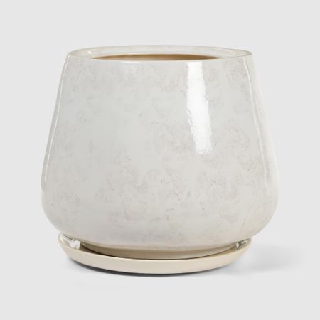 Горшок Гончар Скарлет №1 бело-серый,d-28 см, h-31 см., v-19 л.