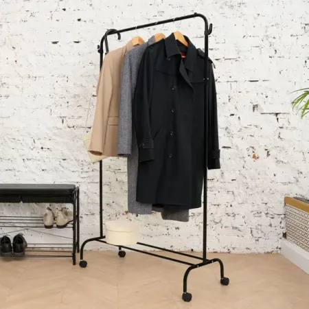 Вешалка напольная ВГ2-LM/Ч 86.5x155.5x38.5 см металл цвет черный