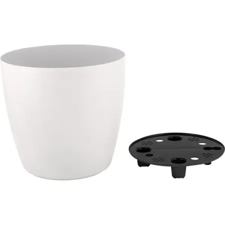 Кашпо для цветов Ingreen Vienna ø25 см h25.3 см v9 л пластик белоснежный жасмин
