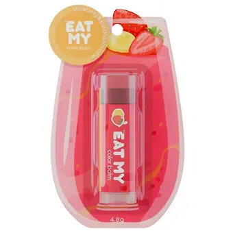 EAT MY оттеночный бальзам для губ Клубнично-банановый смузи(4,8г)  (Eat My) (361329)