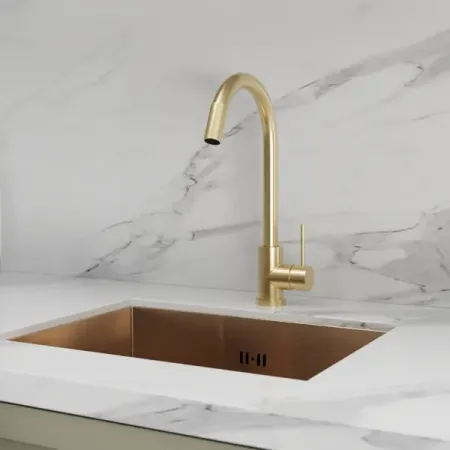 Смеситель для кухни Vidage общая высота 37.3 см цвет золотой смеситель для кухни tokito kin высокий латунь золото
