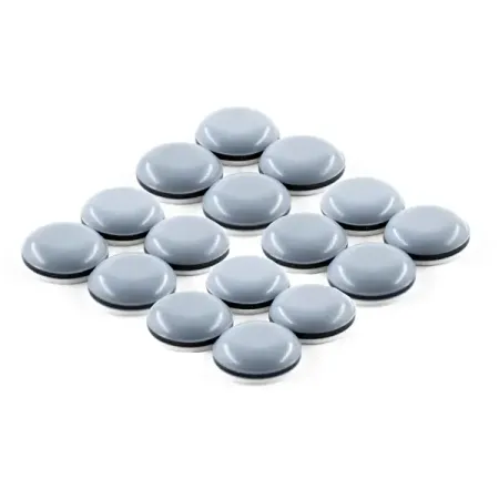 Накладка на мебельные ножки самоклеящиеся KONSENSA ⌀20 мм круглые тефлон цвет серый 16 шт.