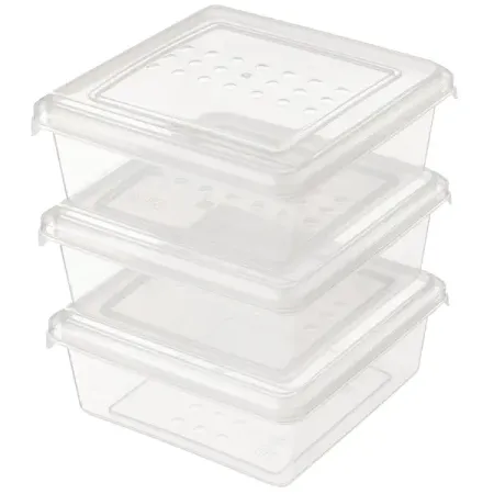 Контейнер для пищевых продуктов KONSENSA 0.5 л полипропилен цвет прозрачный, 3 шт.