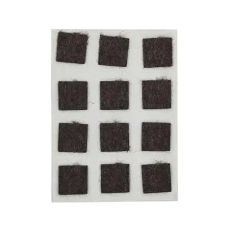 Накладка на мебельные ножки KONSENSA 22x22 мм квадратные фетр цвет коричневый 12 шт.