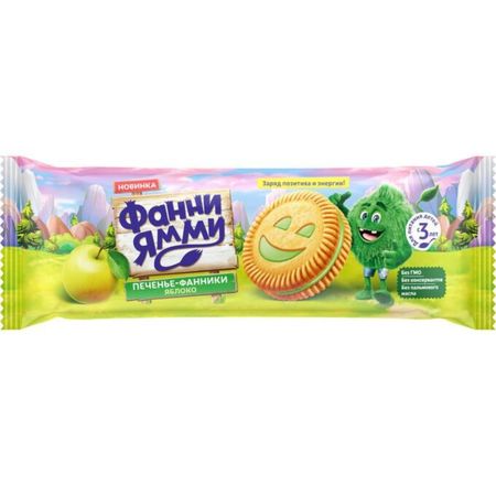 Печенье ФрутоНяня Фанни ямми яблоко, флоупак 104 г