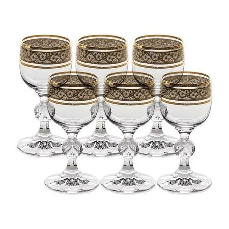 Набор рюмок для водки Crystalite Bohemia Sterna панто платина отводка золото 50 мл 6 шт