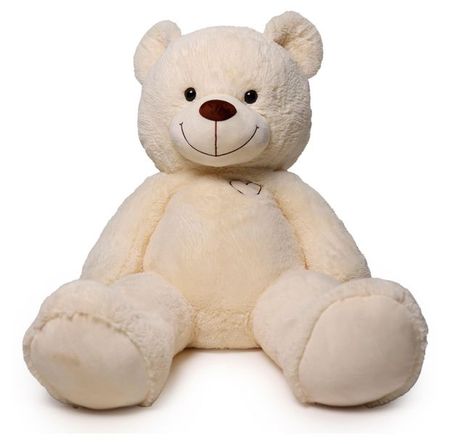 Мишка ONE TWO FUN с сердечком, 140 см