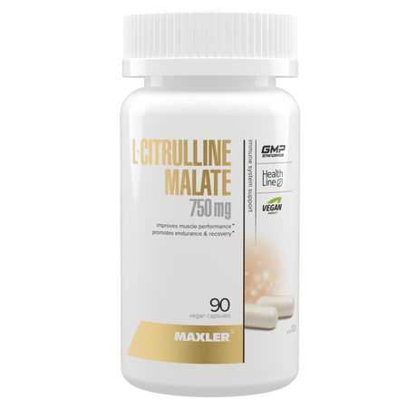 Аминокислоты L-цитруллин ДЛ-малат 2:1 750 мг Maxler, 90 вегетарианских капсул