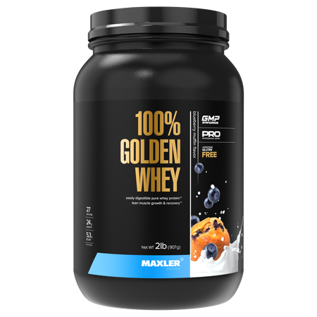 Протеин сывороточный Maxler Golden Whey 2lb (907 гр) - черничный маффин