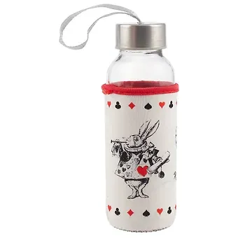 Бутылка в чехле с цветом Алиса в стране чудес (стекло) (300мл)