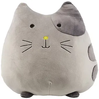 Мягкая игрушка Котик, с ушками (серый) (32х28)