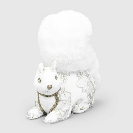 Декоративная фигура James arts белка белая 22х12х24 см