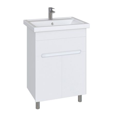 Комплект тумба с раковиной Sanstar Модена 60 см напольная белая (223.1-1.4.1.К)