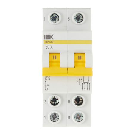 Выключатель-разъединитель IEK Karat ВРТ-63 2P 50А 400 В на DIN-рейку (MPR10-2-050)