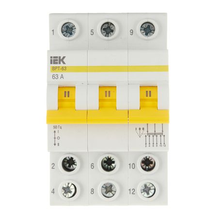 Выключатель-разъединитель IEK Karat ВРТ-63 3P 63А 400 В на DIN-рейку (MPR10-3-063)