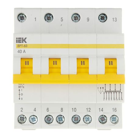 Выключатель-разъединитель IEK Karat ВРТ-63 4P 40А 400 В на DIN-рейку (MPR10-4-040)