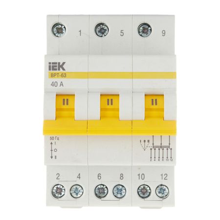 Выключатель-разъединитель IEK Karat ВРТ-63 3P 40А 400 В на DIN-рейку (MPR10-3-040)