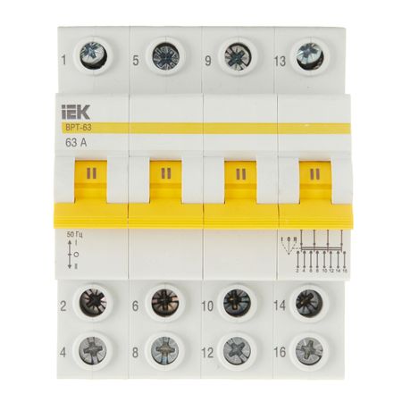 Выключатель-разъединитель IEK Karat ВРТ-63 4P 63А 400 В на DIN-рейку (MPR10-4-063)