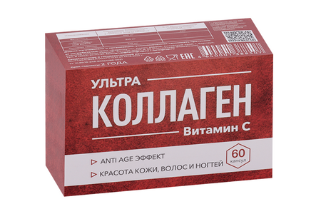 Коллаген Ультра Фармгрупп с витамином С, 450 мг, 60 шт, капсулы